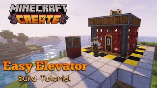 Minecraft Create mod  Working Elevator Easy Tutorial [upl. by Anibur]