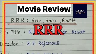 Film review writing  Film review RRR  Film review writing class 11 amp 12  Movie review [upl. by Niattirb]