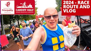 CARDIFF HALF MARATHON 2024  RACE ROUTE AND VLOG [upl. by Kcirddec921]