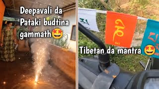 Deepavali da Pataki da gammath 🤩  Tibetan mantra 🤩 Tulu  kannada vlog [upl. by Dugald]