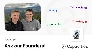 Capacities AMA with Steffen and Michael [upl. by Akcinehs]