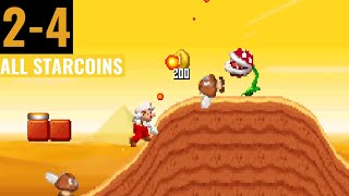 New Super Mario Bros DS 24 World 2 All Star Coins Walkthrough [upl. by Aicilra]