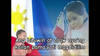 Lupang Hinirang With Lyrics Pambata [upl. by Shewmaker565]