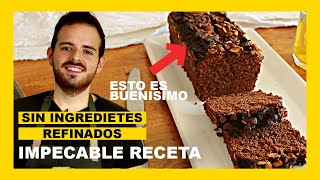 🔶 Como hacer BUDÍN INTEGRAL DE ALGARROBA  Receta SALUDABLE con azúcar mascabo [upl. by Slin]