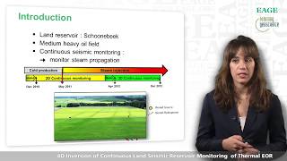 EAGE ELecture 4D Inversion of Continuous Land Seismic Reservoir Monitoring by Laurène Michou [upl. by Alfreda]