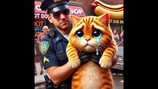 Police caught the poor kitty but why cat cute shorts [upl. by Ynove289]