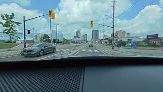 A nice car ride from Uptown Waterloo to the Conestoga Mall Waterloo Ontario Canada [upl. by Irod594]