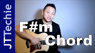 How to Play Fm Chord on Acoustic Guitar  F Sharp Minor Chord [upl. by Rialc]