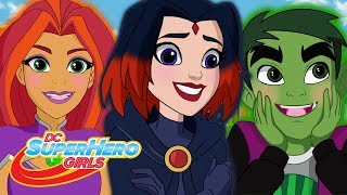 Raven Starfire et Changelin  DC Super Hero Girls en Français [upl. by Yelram323]