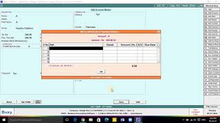 How to add CustomerDebtor and supplierCreditor in Busy Software [upl. by Airom]