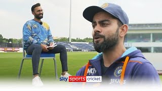 quotEven if we lose I want us to go for the winquot  Dinesh Karthik meets Virat Kohli  Full interview [upl. by Licko955]