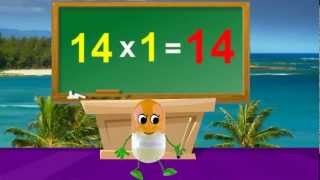 Tutorial Math  14 Times Table  Kids Songs With Lyrics [upl. by Suvart]