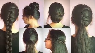 7 Different Hairstyle For 1 Week  For Medium to Long Hair Preksha Jain [upl. by Amrak410]