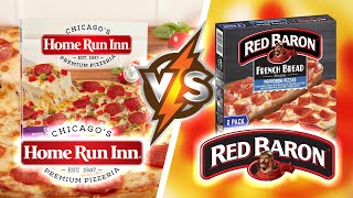 Home Run inn Frozen Pizza vs Red Baron Pepperoni Pizza  Frozen Pizza Review l🍕 [upl. by Ettenim]