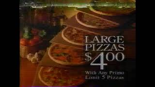 Papa Ginos Primo Pizza Commercial 1995 [upl. by Mateya]