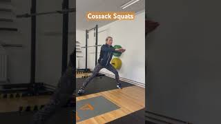 Cossack Squats strengthfarm strength conditioning athletic development gym training mobility [upl. by Yde997]