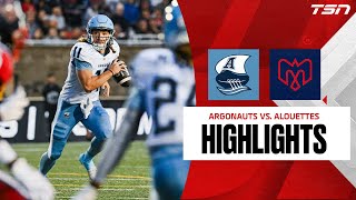 Argonauts vs Alouettes HIGHLIGHTS  CFL Week 6 [upl. by Atteirneh133]