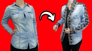 Good sewing trick how to make a bigger prettier shirt using what you have on hand [upl. by Divod460]