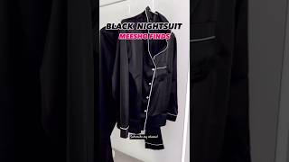 Meesho Black Night Suit ✨🖤meesho nightsuit blacknightsuit nightwear nightwearforwomen Meesho [upl. by Annahoj]