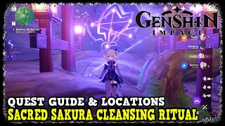 Genshin Impact All 3 Sacred Sakura Cleansing Ritual Quest Guide amp Locations [upl. by Nagiam998]