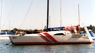 Botany Bay to Broughton Island on GBE 28 Catamaran BOTANY BAY EXPRESS 1989 Part 2 Vintage [upl. by Enale606]