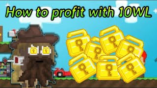 How To Get Rich With 10 WLS  Growtopia [upl. by Gredel]