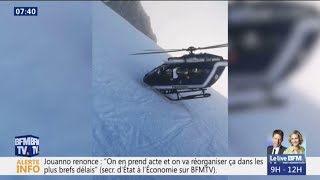 Un hélico le nez dans la neige Les images de ce sauvetage dans les Alpes sont impressionnantes [upl. by Ojahtnamas]