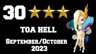 TOA Hell 30 Star Clear NovemberDecember 2023 Summoners War [upl. by Ydda823]