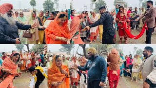 DEOR BHABI DI SANTI RASAM  AFTER WEDDING FIGHT GAMES  INDIAN WEDDING RITUALS  INDER amp KIRAT [upl. by Enelhtak629]