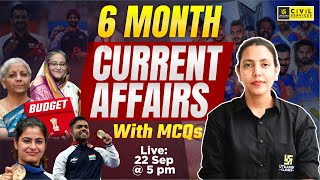 RAS Pre 2024  Last 6 month current affairs session  Current Affairs By Anjali maam  RAS Utkarsh [upl. by Ecirehc]