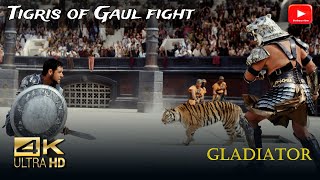 Maximus vs Tigris of Gaul Fight Scene  Gladiator 2000 4K HDR [upl. by Donohue]