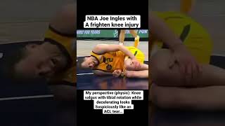 Frightening ACL injury to NBA Joe Ingles from the Utah Jazz ALL ANGLES [upl. by Nneb]