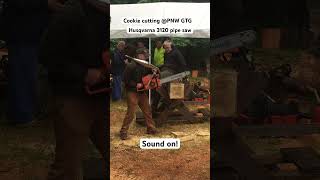 Husqvarna 3120 Hot Saw  PNW get together chainsaw stihl husqvarna race fast [upl. by Drawyeh]