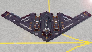 Minecraft B2 Spirit Stealth Bomber Tutorial [upl. by Langsdon]