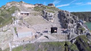 Aerial Cornwall  The Minack Theatre [upl. by Ihtak]