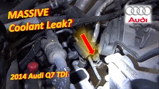 Audi MASSIVE Coolant Leak 14 Q7 TDI [upl. by Apple405]