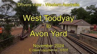 Drivers view WA West Toodyay to Avon Yard Nov 2024 [upl. by Lovash]