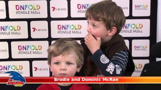 Brodie and Dominic McRae  7 News Crows Experience [upl. by Ayerim]