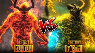 Surtur Vs Godzilla Earth  Who is More Powerful   HINDI [upl. by Henrion]