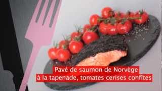 Recette de cuisine  Saumon en tapenade tomates confites amp Sancerre Pierre Chanau [upl. by Etnuahc]