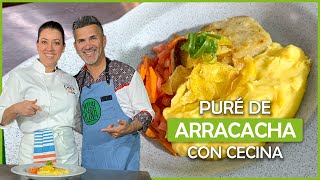 NUTRITIVO PURÉ DE ARRACACHA CON PAICHE FRITO  RECETA SALUDABLE  FUSIÓN SELVA [upl. by Eerrehc]