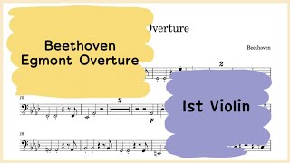 🎼베토벤 에그몬트 서곡 제1바이올린 크게 듣기  LVBeethoven Egmont Overture 1st Violin part [upl. by Chirlin855]