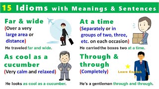 15 English Idioms with Meanings and Sentences [upl. by Edyaj]