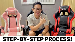 HOW TO ASSEMBLE A GAMING CHAIR  STEP BY STEP  SEAN DELA CRUZ [upl. by Radec]