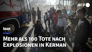 Iran Mehr als 100 Tote durch Explosionen in Kerman  AFP [upl. by Ainslie214]