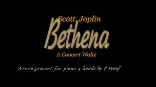 S Joplin  Bethena Waltz  piano 4 hands [upl. by Aicnorev613]