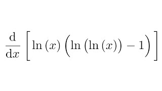 Derivative of lnxlnlnx1 [upl. by Sirref]