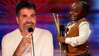 ADORABLE Kid Drummer SHOCKS the AGT Judges [upl. by Safir]