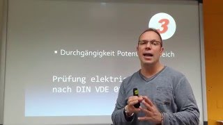 Prüfen elektrischer Anlagen Durchgang des Schutzpotentialausgleich 3 [upl. by Retrak]