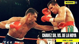 FULL FIGHT  Julio Cesar Chavez Sr vs Oscar De La Hoya DAZN REWIND [upl. by Ellinnet]